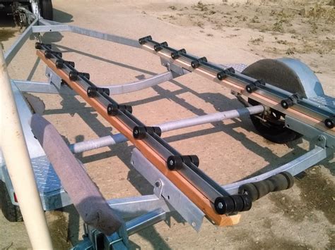 Boat Trailer Deluxe Roller Bunk - 4' Long - 10 Sets of 3 Rollers - by Dutton-Lainson Dutton ...