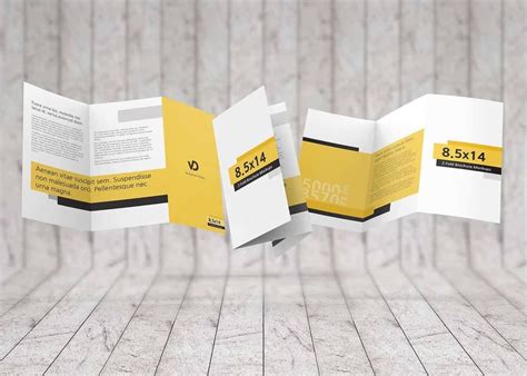 8.5 X 14 Z-Fold Brochure Mockups | Vectogravic Design