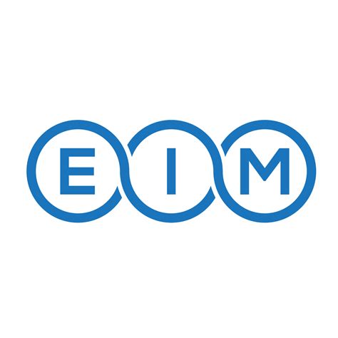 EIM letter logo design on black background. EIM creative initials ...