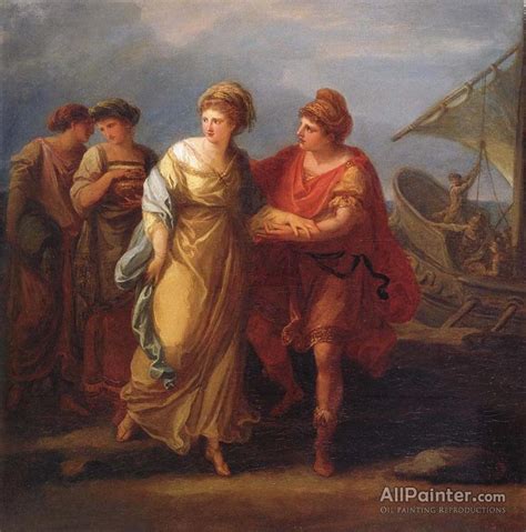 Angelica Kauffman Paris And Helen Escape From The Court Of Menelaus Oil ...