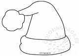 Santa Claus hat Printable Outline For Crafts  Coloring Page sketch template