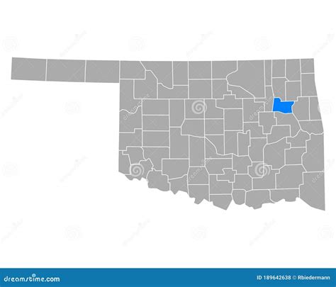 Map of Wagoner in Oklahoma stock vector. Illustration of oklahoma ...