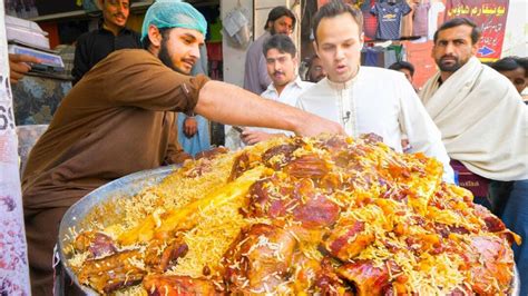 Street Food in Peshawar - GOLDEN PULAO Mountain + Charsi Tikka Kabab + Pakistani Street Food ...