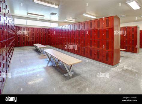 The interior of a High School locker room Stock Photo - Alamy