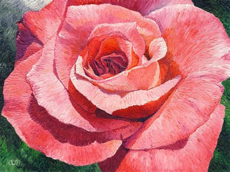 Audra's Oil Paintings: Pink Rose II (2010), 9 x 12"