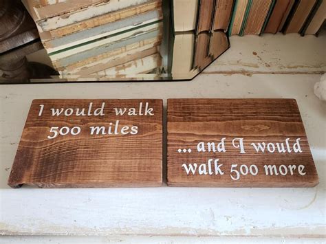 I Would Walk 500 Miles and I Would Walk 500 More Modern | Etsy