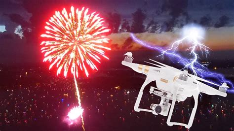 DRONE FIREWORKS & LIGHTNING 🎆⚡ - YouTube