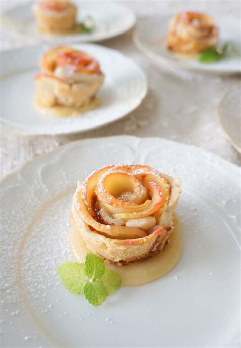 Apple Blossoms drenched in Rum Caramel Sauce - Baking for friends