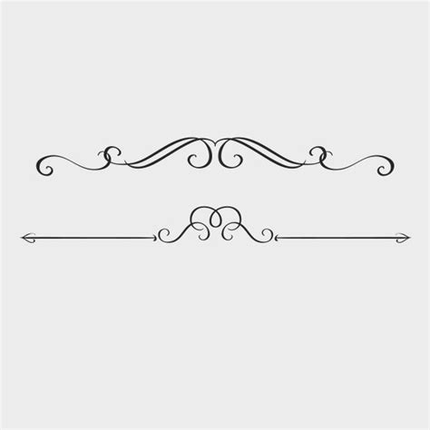 Free Vector Swirly Text Dividers | Text dividers, Vector free ...