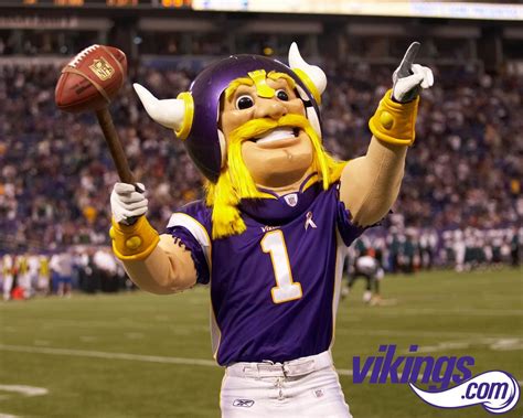 Vikings Mascot | Minnesota vikings, Minnesota vikings football, Vikings football