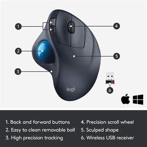 Review Logitech M570 Wireless Trackball Mouse