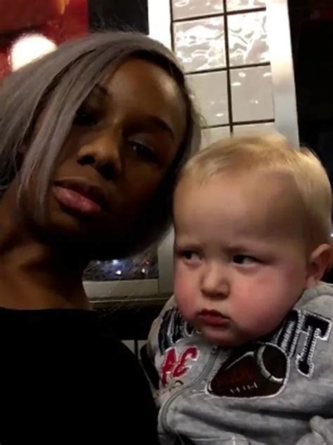 Baby's wry smile goes viral as he 'checks out' his dad's employee ...