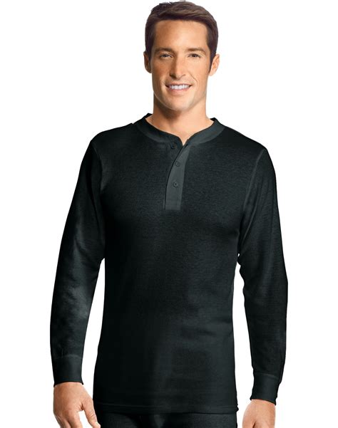 Hanes - Men's Thermal Henley Base Layer Shirt, Style 14510 - Walmart.com - Walmart.com