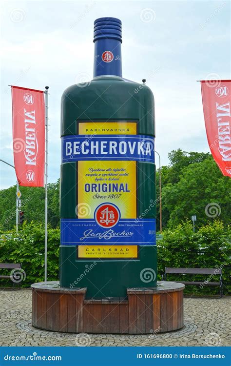 KARLOVY VARY, CZECH REPUBLIC. Street Advertising Becherovka Editorial Image - Image of ...