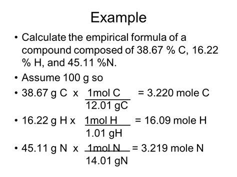 Empirical Formula - Presentation Chemistry