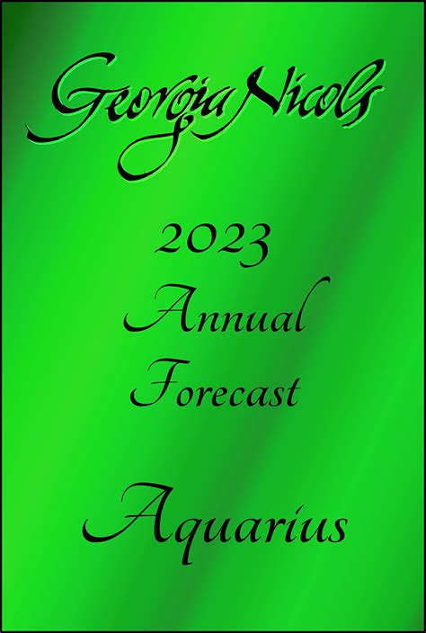 2023 Aquarius Annual Horoscope by Georgia Nicols | Goodreads