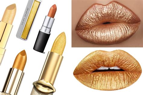 11 Best Gold Lipsticks From Metallic to Liquid Matte