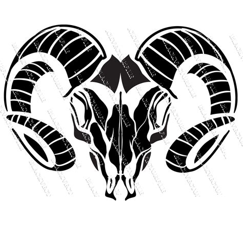 Ram Skull Svg Png and Jpeg Eps Dxf Files Instant Download - Etsy Australia