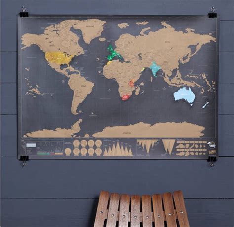 Deluxe Scratch Off® 'Push Pin World Map Bundle By HELLO LOVELY | World map travel, Push pin ...