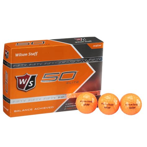 Wilson Staff Fifty Elite Golf Balls, Distance/Feel, Orange, 12 Pack - Walmart.com - Walmart.com