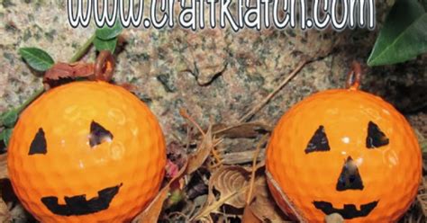 Craft Klatch ®: Golf Ball Pumpkins - Halloween Recycling Craft