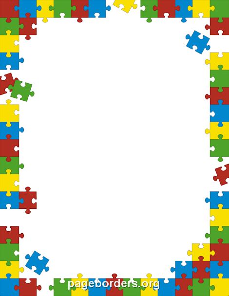 autism puzzle piece border clipart 10 free Cliparts | Download images ...