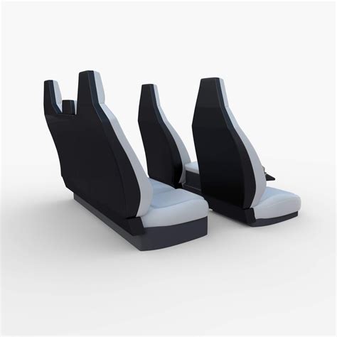 Tesla Cybertruck Seats White - 3D Model by dragosburian