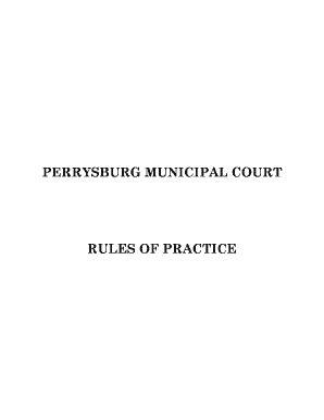 Fillable Online perrysburg municipal court rules of practice form Fax Email Print - pdfFiller