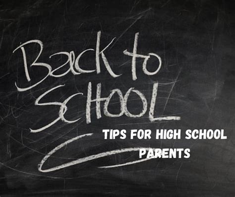 Back to School Tips for High School Parents - Parenting for College