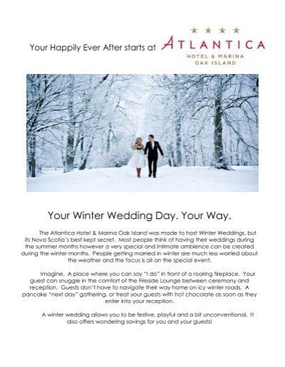 Winter Wedding Special - Atlantica Hotel & Marina Oak Island