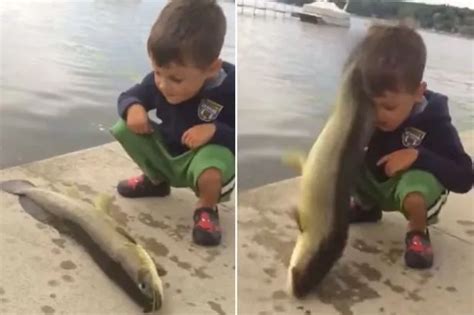 Watch This Giant Flopping Fish Slap A Young Boy In The Face (Video)