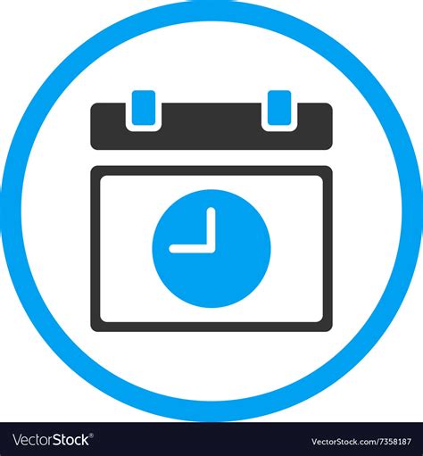 Time Schedule Rounded Icon Royalty Free Vector Image