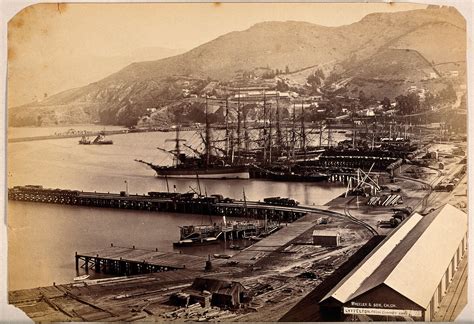 Lyttelton, New Zealand: the port and town from Sumner Road. Albumen print. | Wellcome Collection