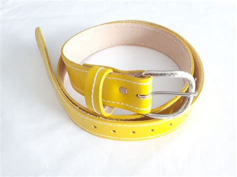 Yellow Leather Belt - Enlight Designs