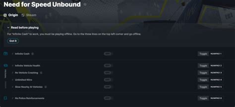 Need for Speed Unbound - Cheats, Trainers, Codes - Games Manuals
