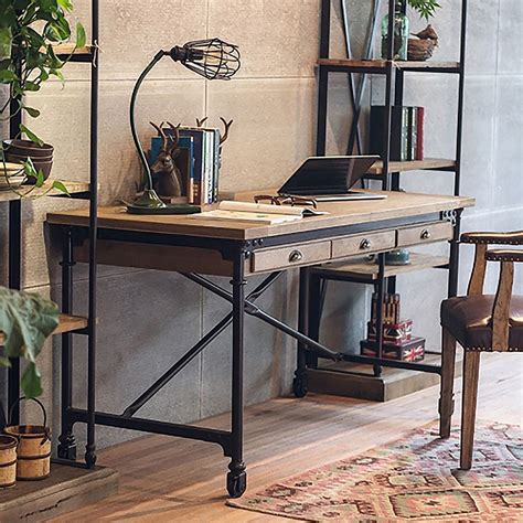 Industrial wood desk – Artofit