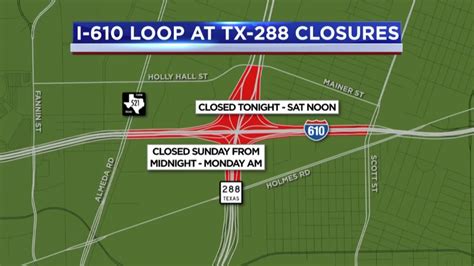 Traffic nightmare: Closures on SE Houston freeways this weekend - ABC13 ...