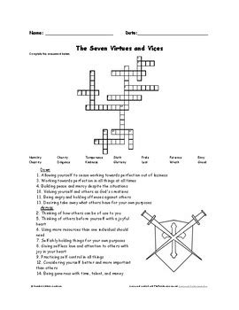 Virtues & Vices Activities by Benedict Catholic Homeschool | TPT