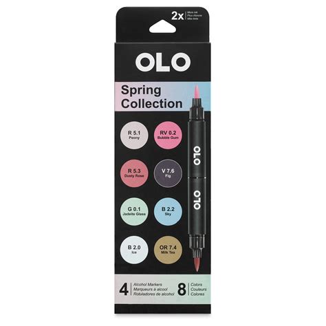 Olo Dual-Tip Markers - Spring Set 1, Set of 4 | BLICK Art Materials