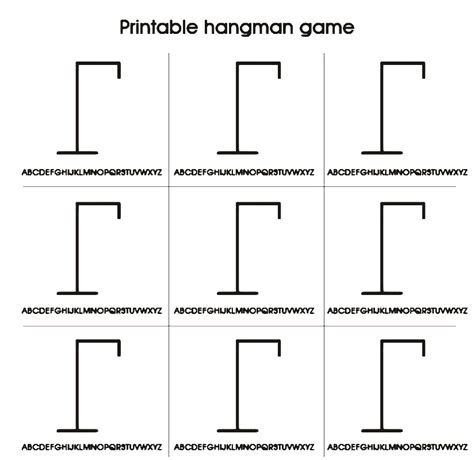 Printable Hangman Game Rules Templates | Learning Printable Printable ...