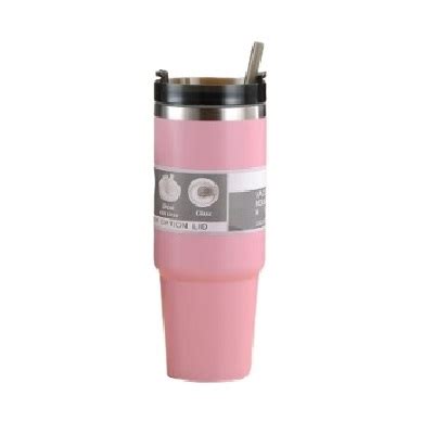 34007 Plain Stainless Steel Thermos Bottle with Straw 890ml - BSGIFTS