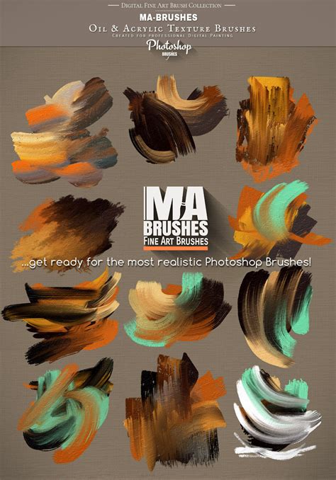 Concept Art and Photoshop Brushes - MA-BRUSHES - Most Realistic Photoshop Brushes with Oil Texture!