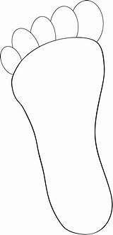 Feet Foot Template Outline Footprint Jack Clipart Cut Baby Drawing  sketch template