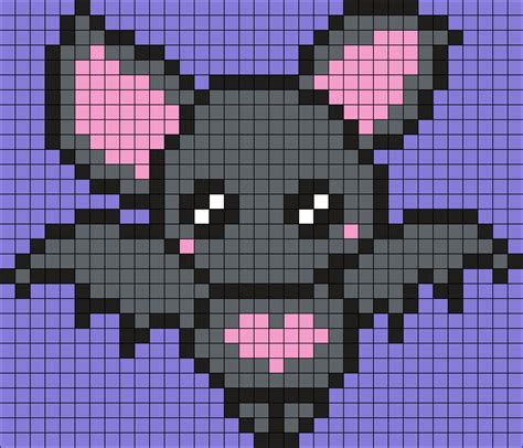 Cute Little Bat | Pixel art, Halloween cross stitches, Perler bead art