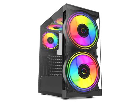 Water Cooling Gaming PC Case with Tempered Glass with RGB Fan - PC and Cabinet price