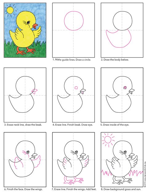 Draw a Baby Chick · Art Projects for Kids