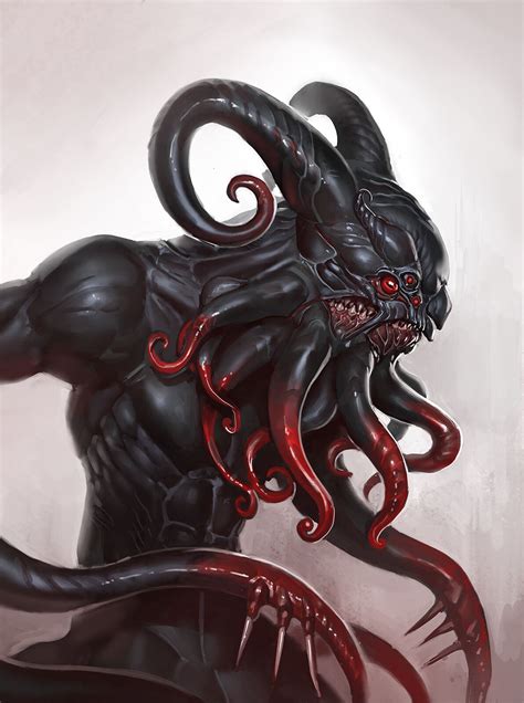 Asmodai, Matias Tapia | Tentacle monster, Fantasy creatures, Fantasy monster