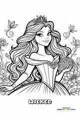 Cute Glinda From Wicked  Coloring Pages For Kids sketch template