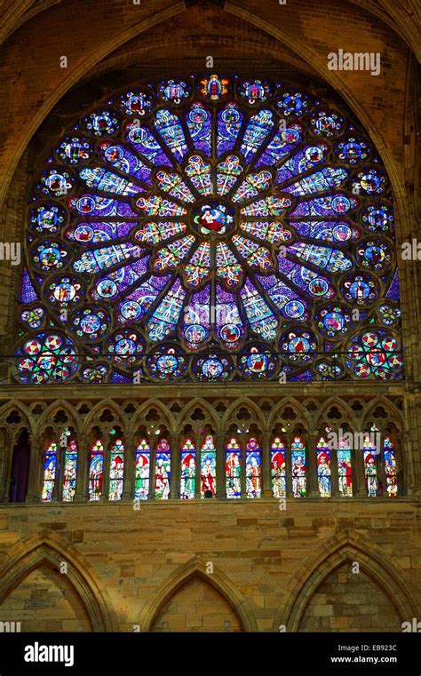 Medieval Rayonnant Gothic stained glass Rose window The Gothic Stock Photo, Royalty Free Image ...