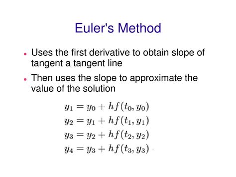 PPT - Computational Error Analyses for Euler's Method, Runge-Kutta 4 th ...